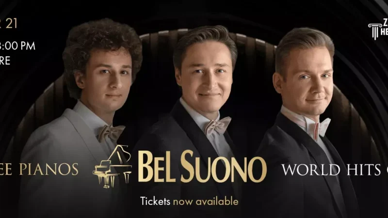 Bel Suono Three Piano World Hits Gala at Zabeel Theatre Dubai