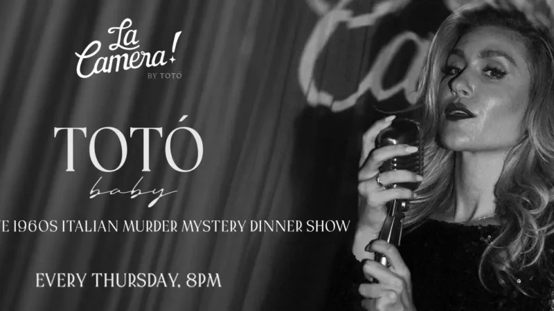 Immersive 1960s Italian Murder Mystery Dinner Show TOTO Baby